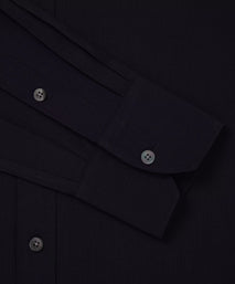 Dark Navy Blue Classic Fit Lightweight Wool Formal Shirt